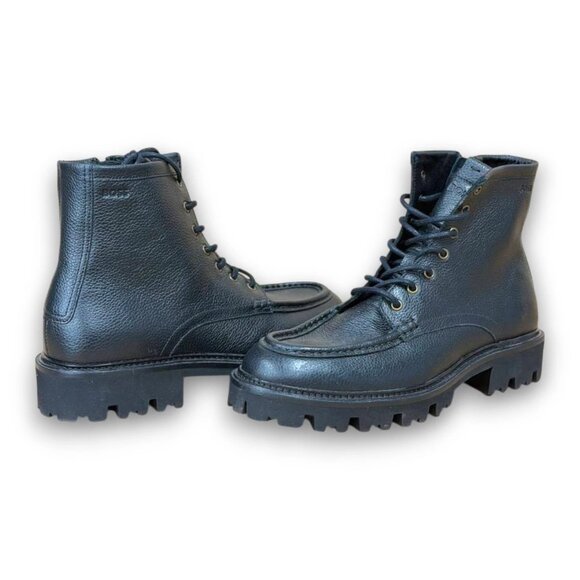 BOSS Julyo Men's Black Leather Extralight Boots US 9 (UK 8 EU 42) MSRP $299 - Picture 4 of 4